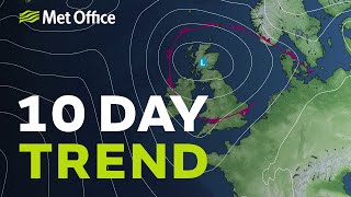 10 Day trend – Typical summer weather? 04/08/21