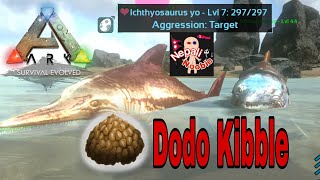 ARK : Survival Evolve Mobile - How to cook Dodo Kibble & tame Ichthyosaurus