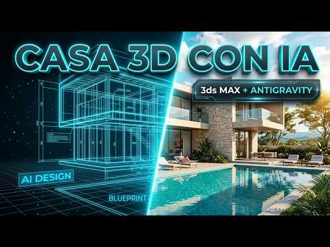 Le pedí a una IA que construyera una casa en 3ds Max... ¡Y generó hasta los planos!