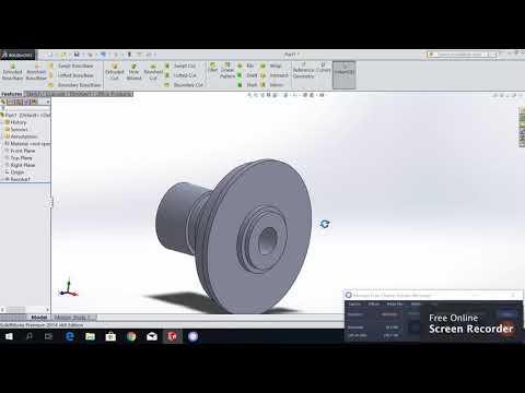 Solidworks 3D Mechanical Part by Revolve for Beginners MEN100 #6 (Part 1)