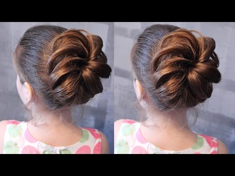 Hairstyle for school - Причёска - шишка из жгута - Hairstyles by REM Hairstyle for school - Причёска - шишка из жгута - Hairstyles by REM