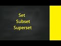 Set | Subset | Superset | Basic Concept | ICSE | CBSE | Meena for Math | Mathematics #meenaformath