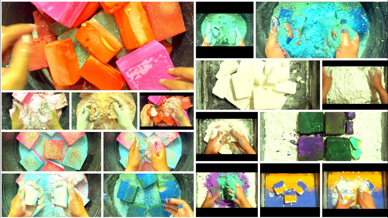 Crunchy and Crispy Dyed Gym Chalk Crush | Compilation | @Baking_gym ...
