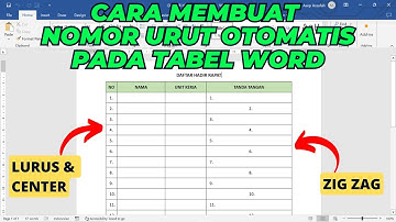 Cara Membuat Nomor Urut Otomatis di Tabel Microsoft Word