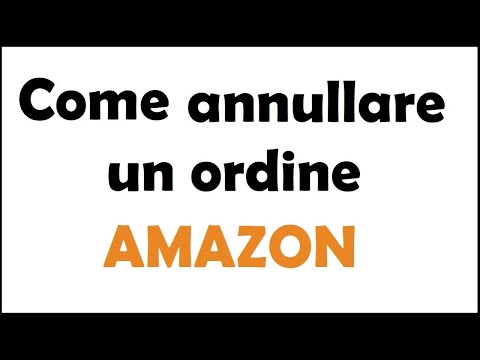 Video: Come Annullare L'azione Di Un Ordine