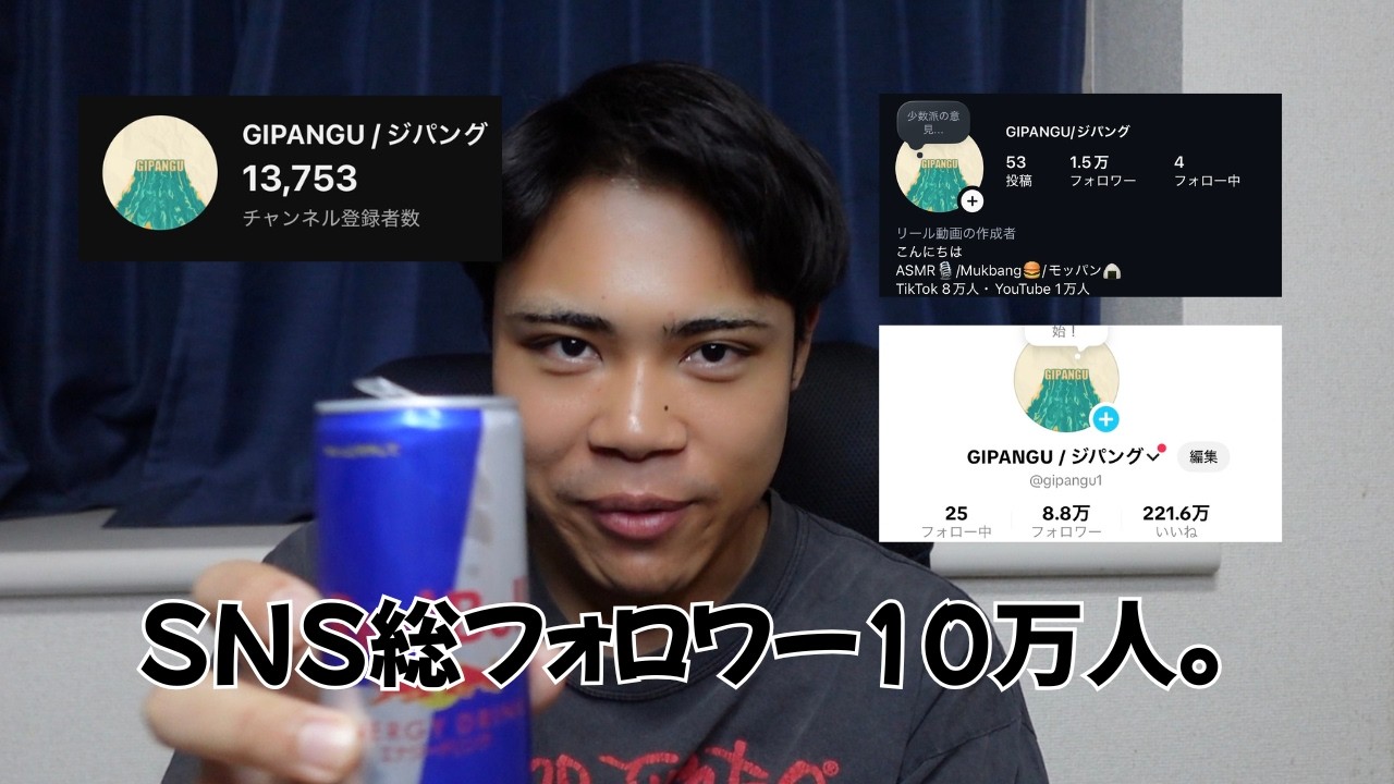 【SNS】始めて半年で総フォロワー10万人達成しました。みんなありがとう！