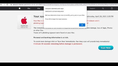 Network-internet.com Virus Found scam removal (Mac).
