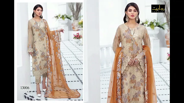 Ramsha Vol 4 Rawayat Pakistani Salwar Suits Faux Georgette Embroidery Work Wedding Collection