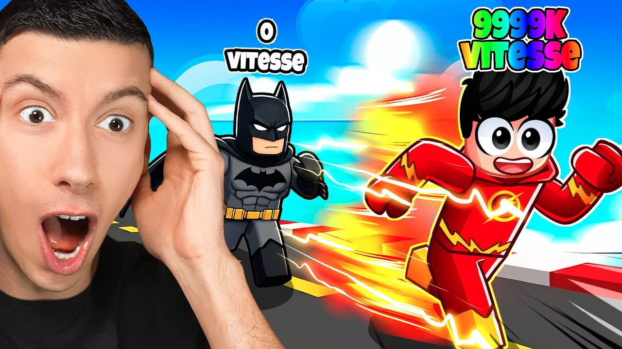 Chaque seconde +1 VITESSE en SUPER HÉROS pour VAINCRE THANOS dans ROBLOX !