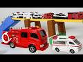 トミカ☆日本の緊急車両 35台!坂道を走らせてみた! 救急車、パトカー、消防車など Tomica Emergency Vehicles Minicar in Japan drive test