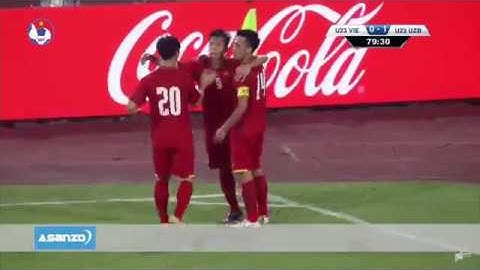 Bàn thắng của Phan Văn Đức vào lưới U23 Uzbekistan.