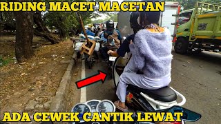 RIDING PAKE VIXION KEJEBAK MACET PARAH , ADA CEWEK CAKEP || MOTOVLOG INDONESIA