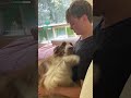 Dog loves his owner