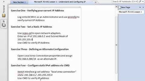 Microsoft 70-642 Configuring IP 1-1