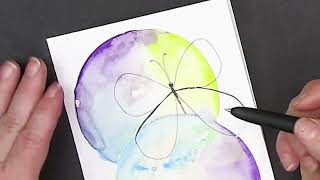 Back to Basics: 3 Color Bubbles and Doodle Butterfly