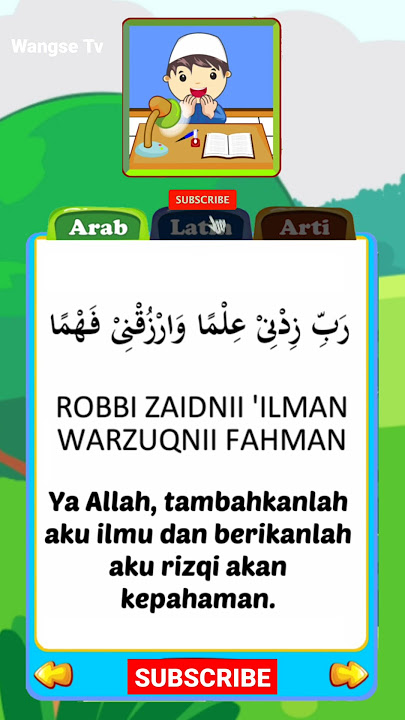 doa Sebelum Belajar dan Artinya