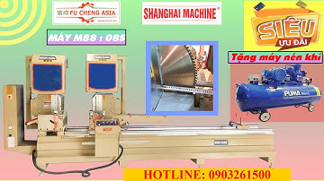 Máy cắt nhôm 2 đầu 08S Motor vuông | Máy cắt nhôm 2 đầu 08s bản cải tiến 2021 || Ray vuông.