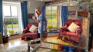Cosy Farmhouse Interior | Oil Painting Demonstration