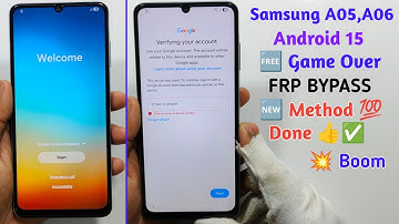 Samsung Galaxy A05/A06 Frp Bypass Android 15/16 Without Pc | Google Account Unlock - 2025