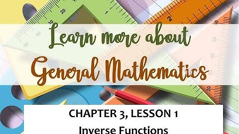 Chapter 3 - Lesson 1.  Property of Inverse Functions Given Two Functions (Part 5 of 6)