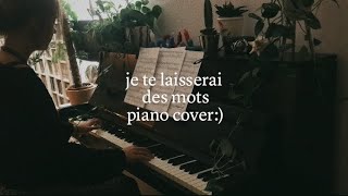 je te laisserai des mots piano cover:) Resimi