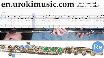 Flute lessons Sia - The Greatest Sheet Music Tutorial Part#2 um-352