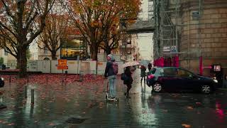 Walking in the Rain Walk at Morning | DEC 2021|Bordeaux 4k France| ASMR Rain sounds for sleeping