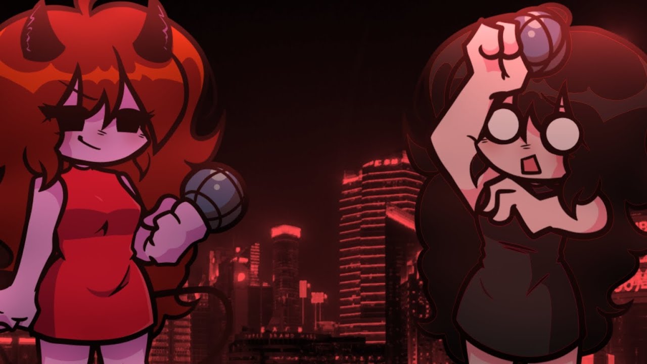 Fnf mods gf vs Andro rah chan sing devils gambit version utau cover + ust