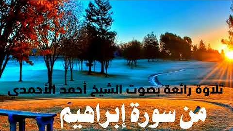 تلاوة رائعة جداً بصوت الشيخ أحمد الأحمدي مقطع من سورة إبراهيم