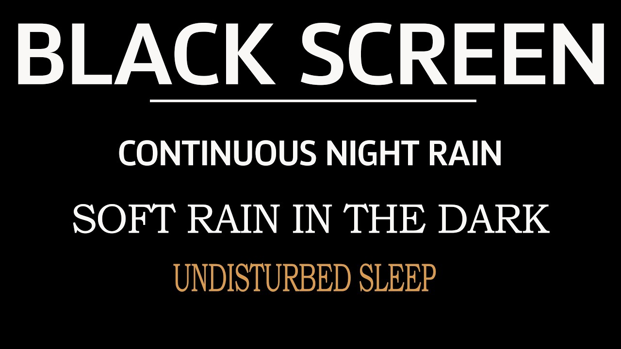 Black Screen | Continuous Heavy Rain Sounds for Anxiety Relief and Deep Sleep
