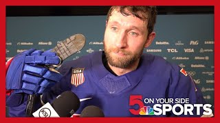 Jaccob Slavin discusses Team USA's men's hockey win in OT over Sweden