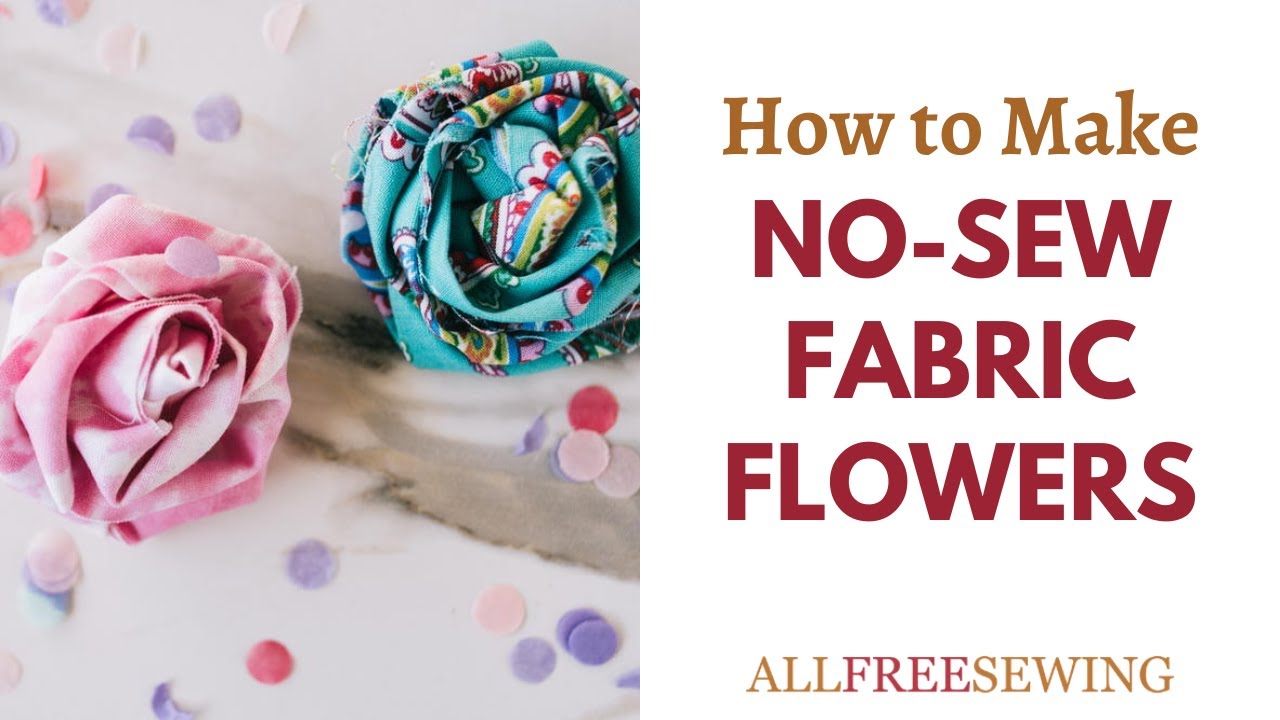 No Sew Fabric Flowers Tutorial 