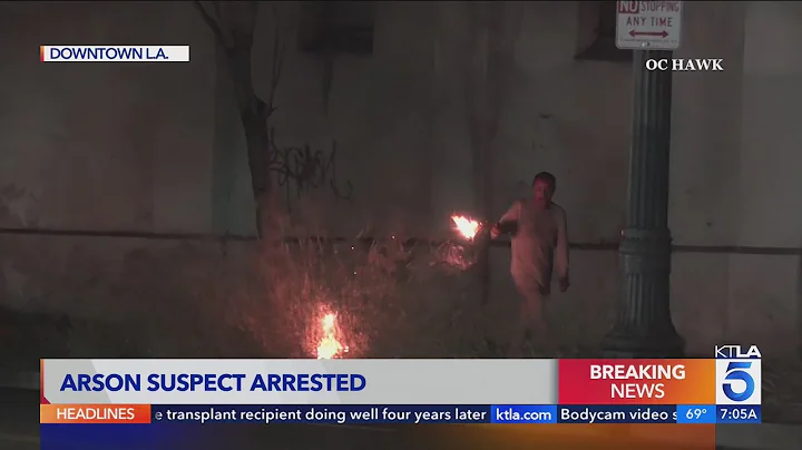 Arsonist caught on camera setting fires in downtown Los Angeles