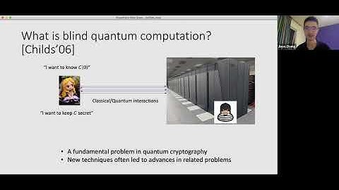 BUsec seminar 9/16/2020 - Jiayu Zhang, "Succinct Blind Quantum Computation using a Random Oracle"