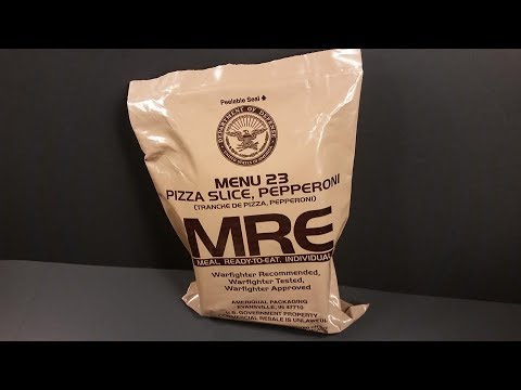 2018 MRE Pepperoni Pizza MRE Review Repas prt  manger Test de got des rations