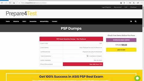 PSP Dumps | Prepare for ASIS PSP Exam With 100% Success Guaranteed - #prepare4test