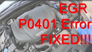 Mazda 6 GJ 2.2 diesel Skyactiv P0401 EGR Cleaning EGR fault & de-carbon intake system