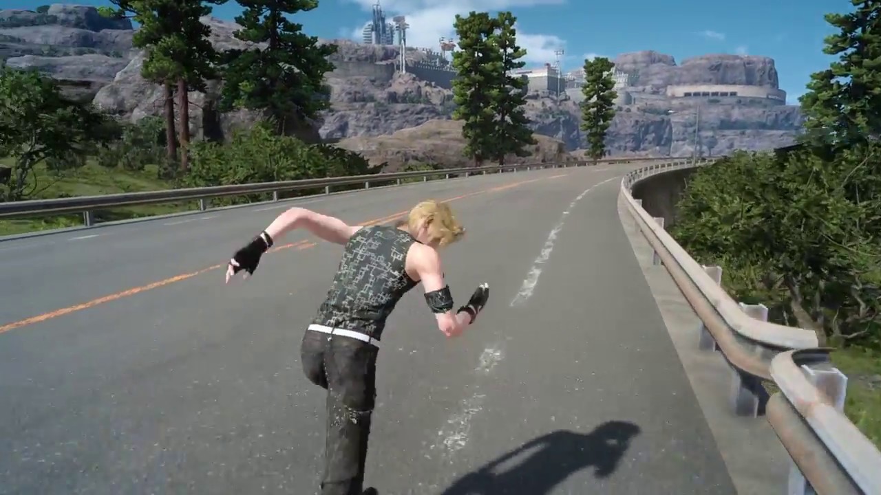 FF15 ファーストパーソンで色々なところを走る【足音や環境音】