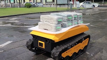 TinS-13 robot platform with load and rain test