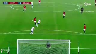 ملخص مباراة المنتخب المصرى وبلجيكا وتقدم مصر 0/1