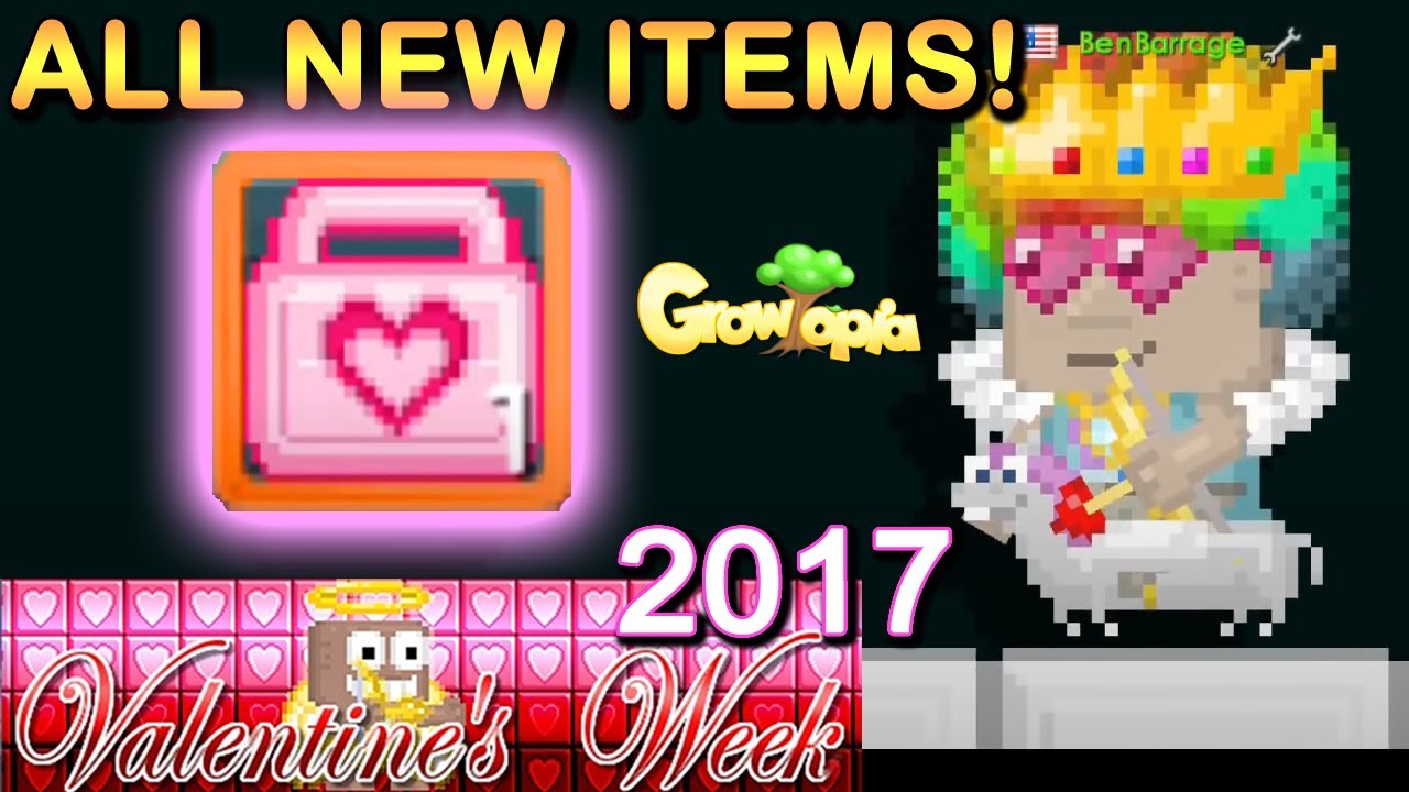 ALL NEW VALENTINE'S ITEMS [2017] Growtopia YouTube