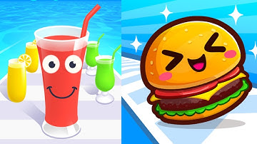 Juice Run vs Food Run  - MAX LEVEL Gameplay Walkthrough (Android,iOS) NEW UPDATE