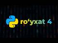Ro'yxatlar (4-dars) – Python (boshlang'ichlar uchun to'liq kurs) [Dasturlash qo'llanmasi]