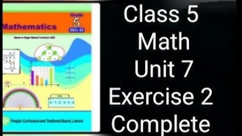 Class 5 Math | Unit 7 Geometry | Exercise 2 Punjab text book