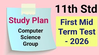 11th Std - Study Plan | Computer Science Group