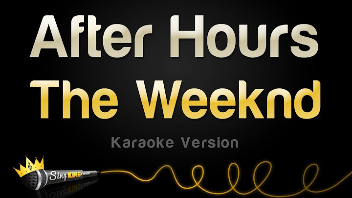 After Hours Karaoke version - Karaoke performance video thumbnail