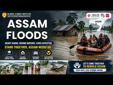 Assam Floods 2026 Explained | Causes, Impact, Government Response & UPSC Current Affairs