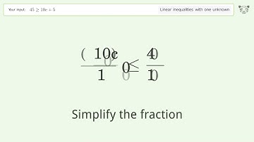 Solving Linear Inequalities: 45 is Greater Than or Equal to 10c+5