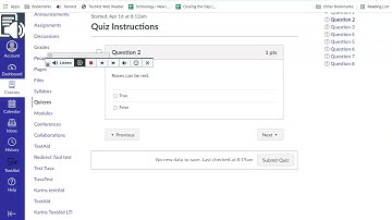 Using ReadSpeaker to Read Canvas True/False Quiz Questions
