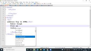 How To Use Address Tag In HTML